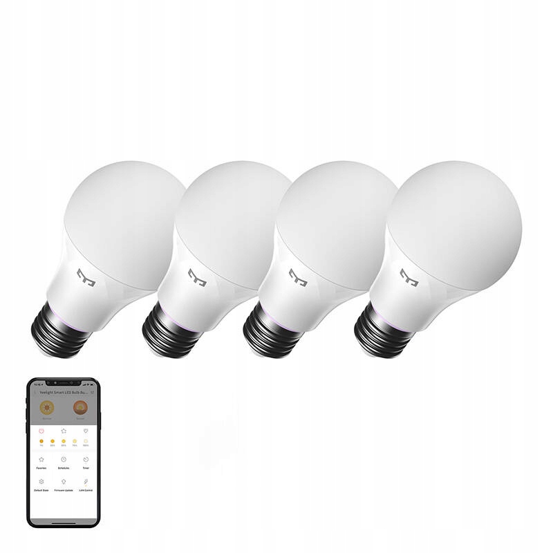 Chytrá Stmívatelná Žárovka Yeelight W4 E27 Led Wifi Smart 4 Kusy