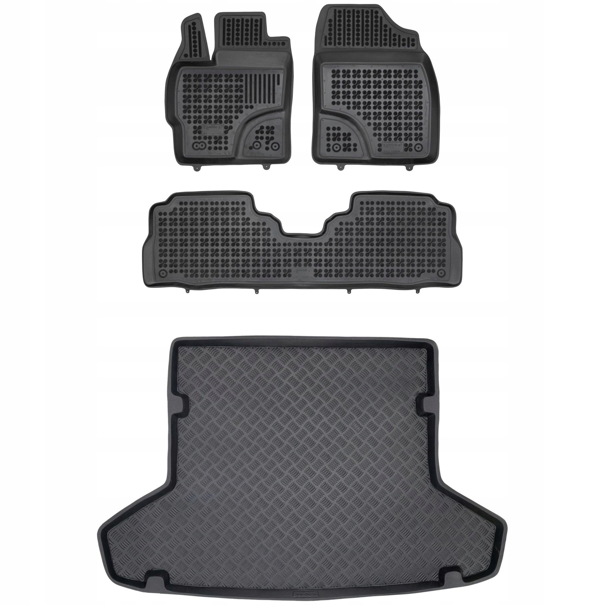 Sada koberčekov a rohoží Toyota Prius+ od roku 2015 po facelifte pre 7 osôb (zložená)