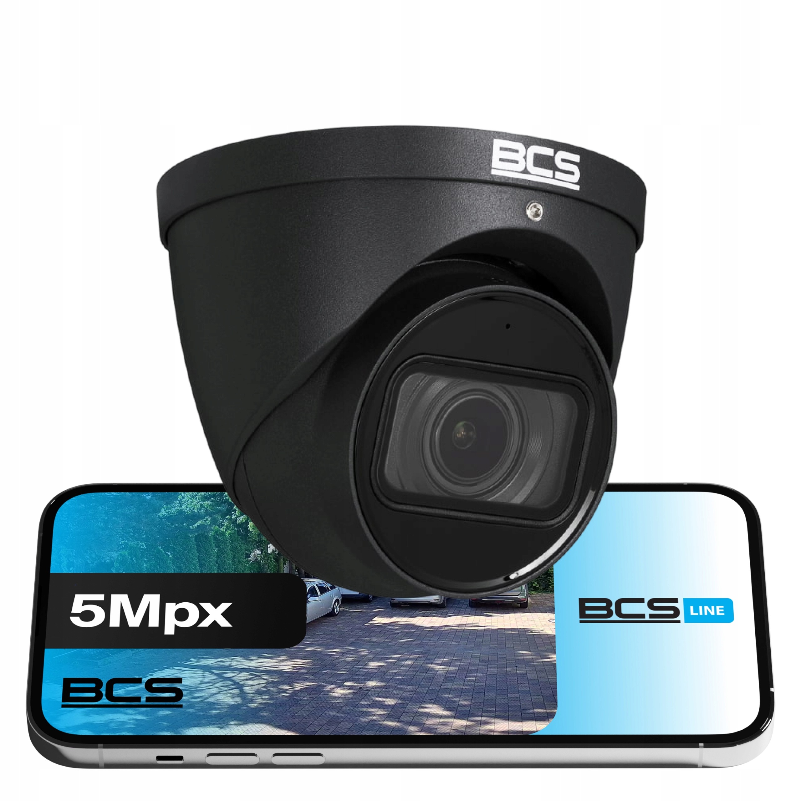 Ip kamera Bcs grafitová 5 Mpx SkyLight motozoom 2.7-13.5 mm Smd 4.0 Ir 40 m