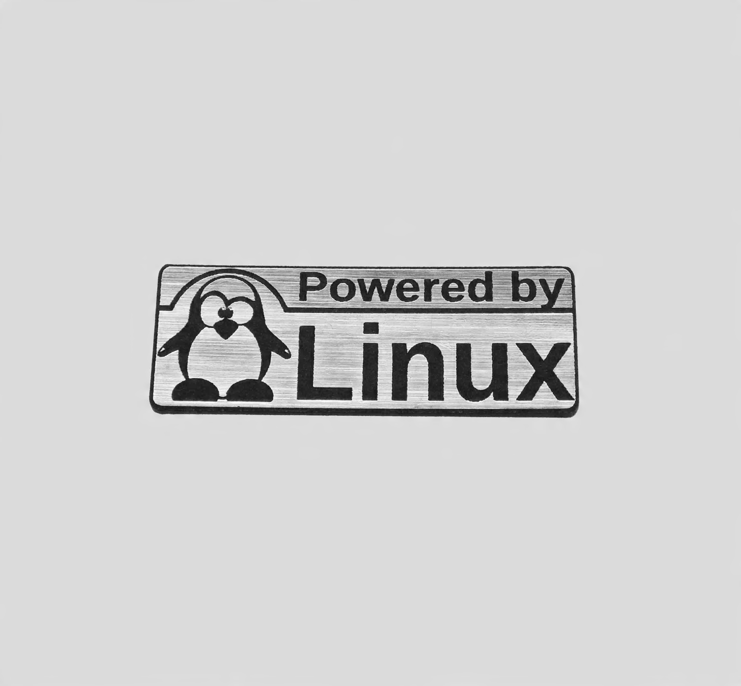 

Powered By Linux naklejka emblemat 40x15 mm*SREBRO