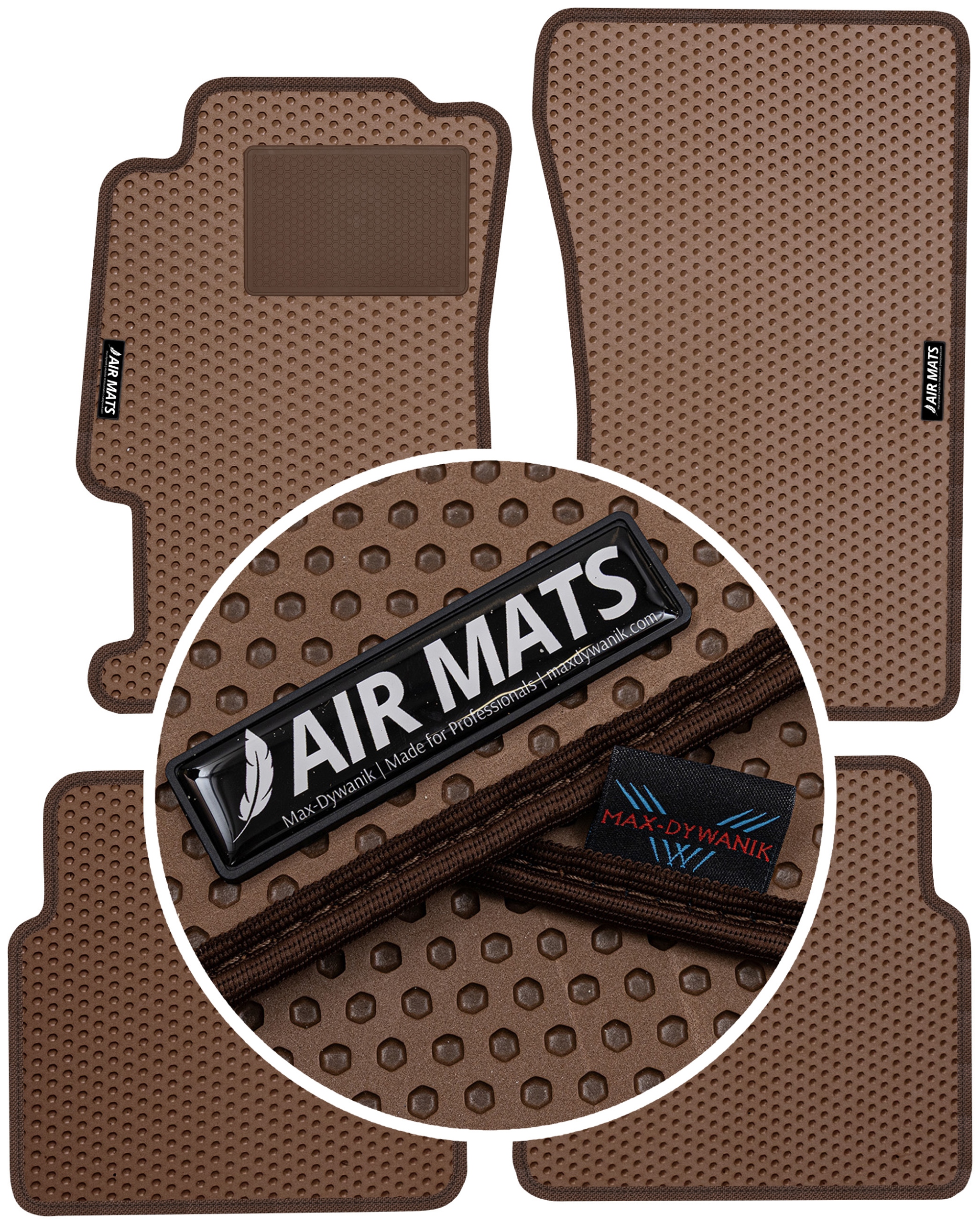 Honda Accord V Coupe 1994-1998 Gumové koberce Air Mats Hnědé