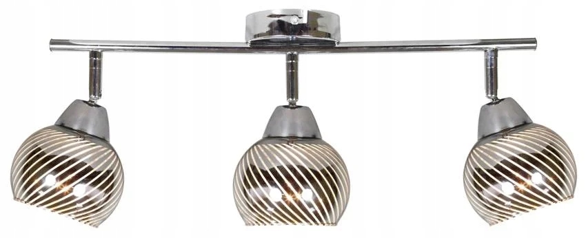 Candellux Fort Stropná lampa 3xE14 Chróm Sklo 75 cm IP20