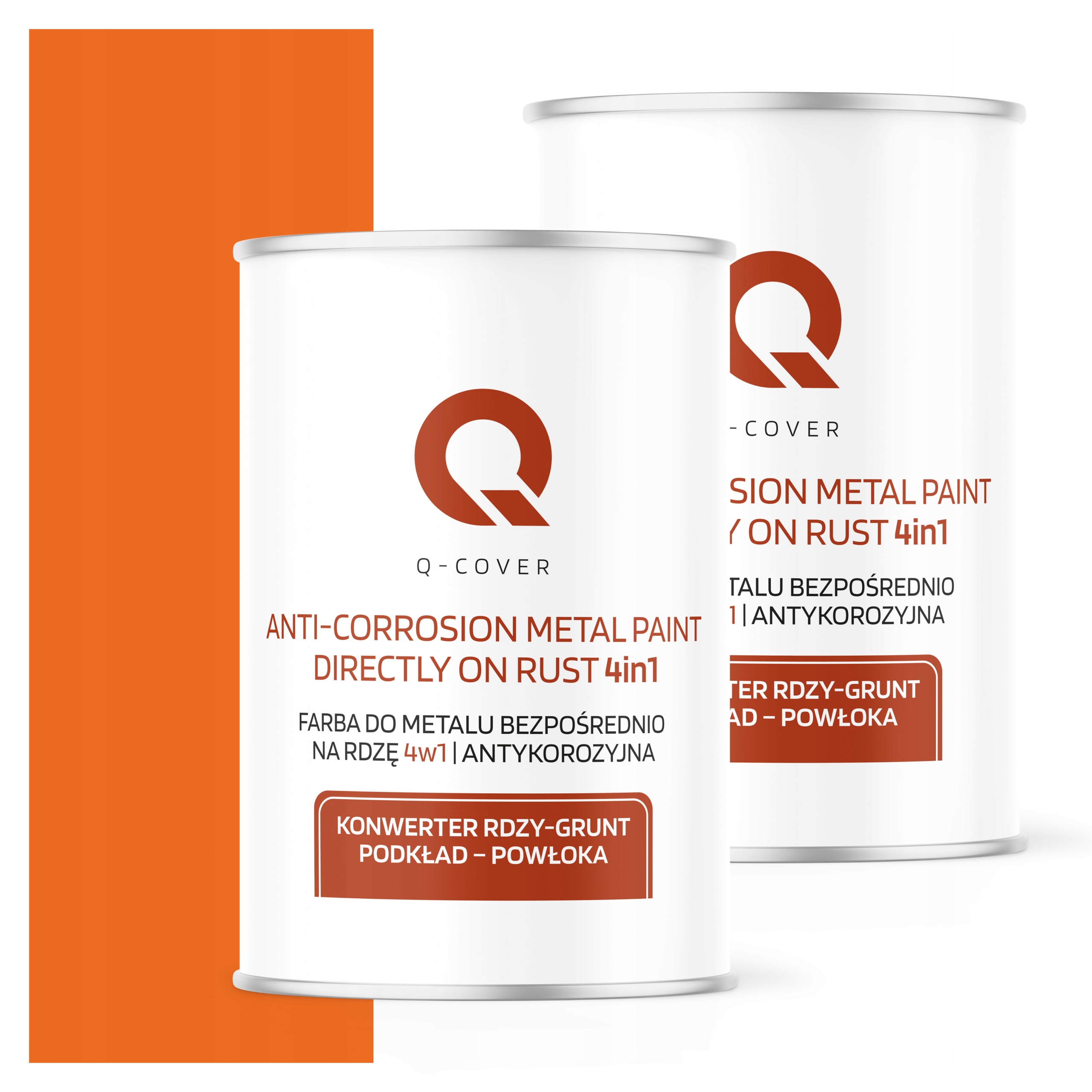 Farba Priamo Na Hrdzu Kov Aluminium Oceľ 2,5L 4v1 Polomat Jasnočervená