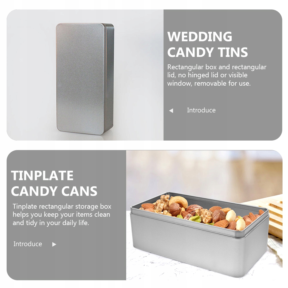 Duży blaszany pojemnik z blachy białej. Metalowe wieczka do puszek Marka inna