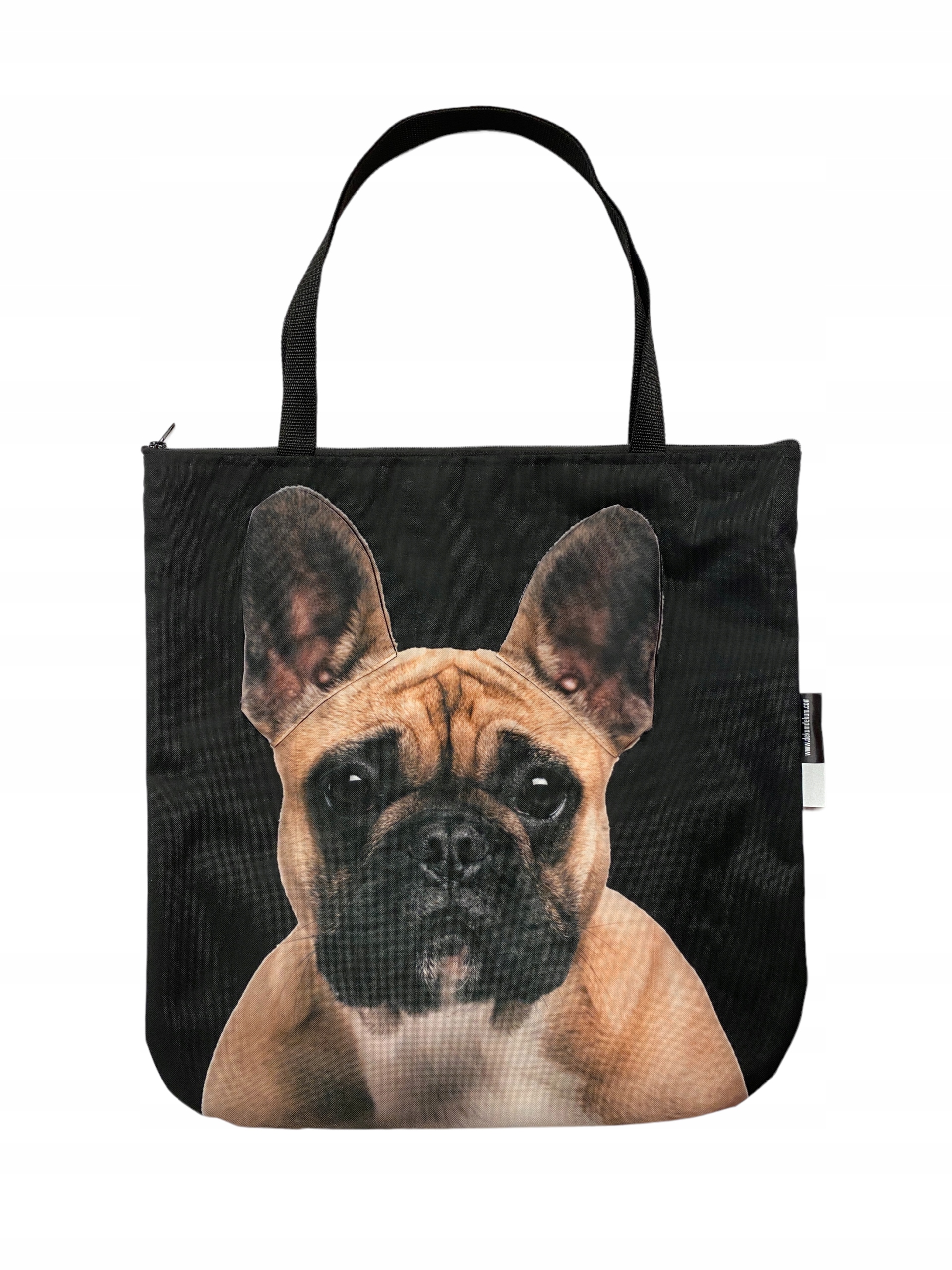 3D taška se psem Francouzským Buldočkem, velká jako dárek, prostorná na zip