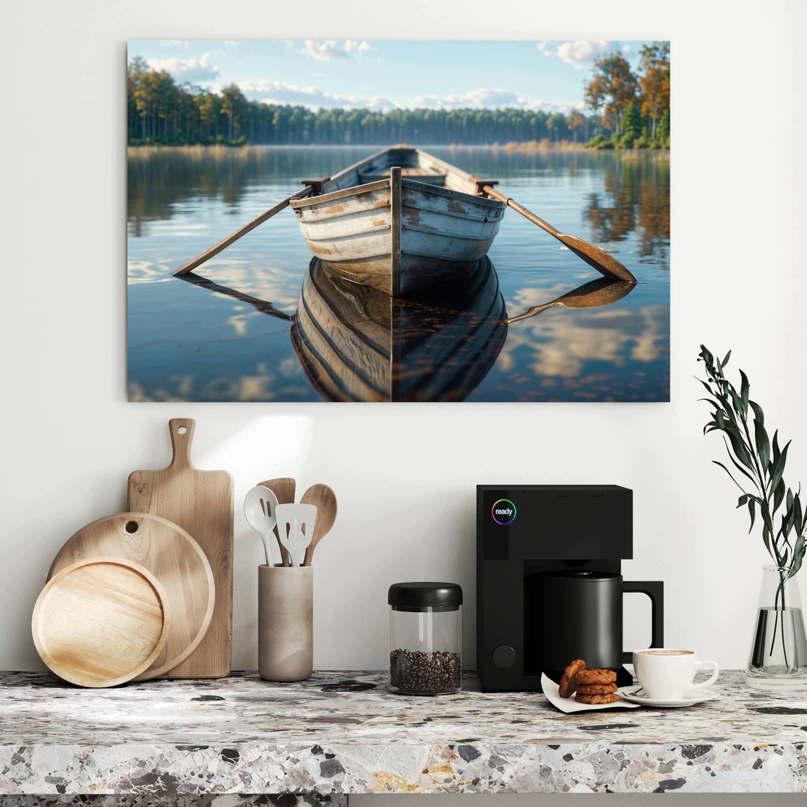 Magnetická tabule Loďka Jezero 90 × 60 cm