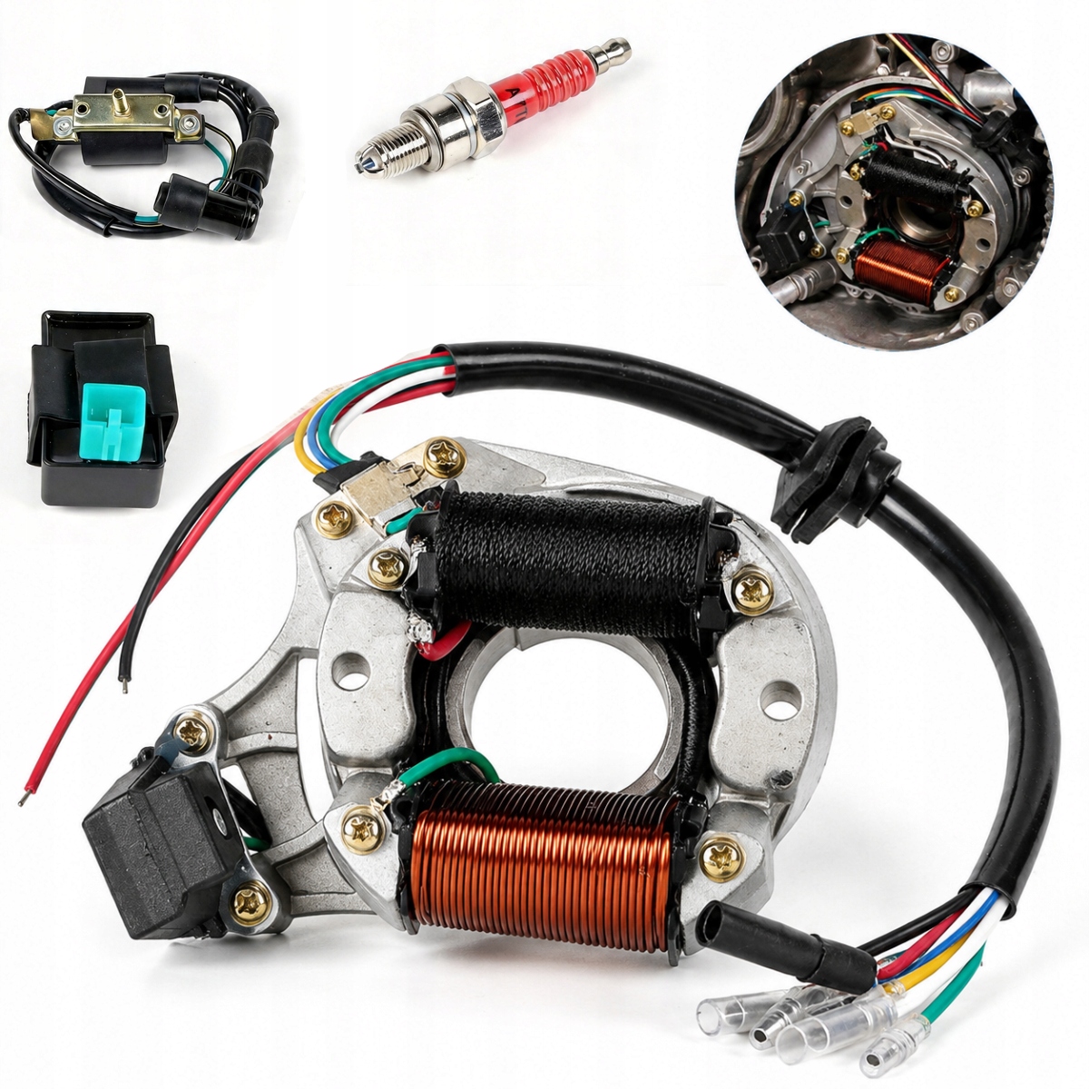 Atv 70 110 125 cross kxd Zestaw zapłonu kpl cewka stator moduł