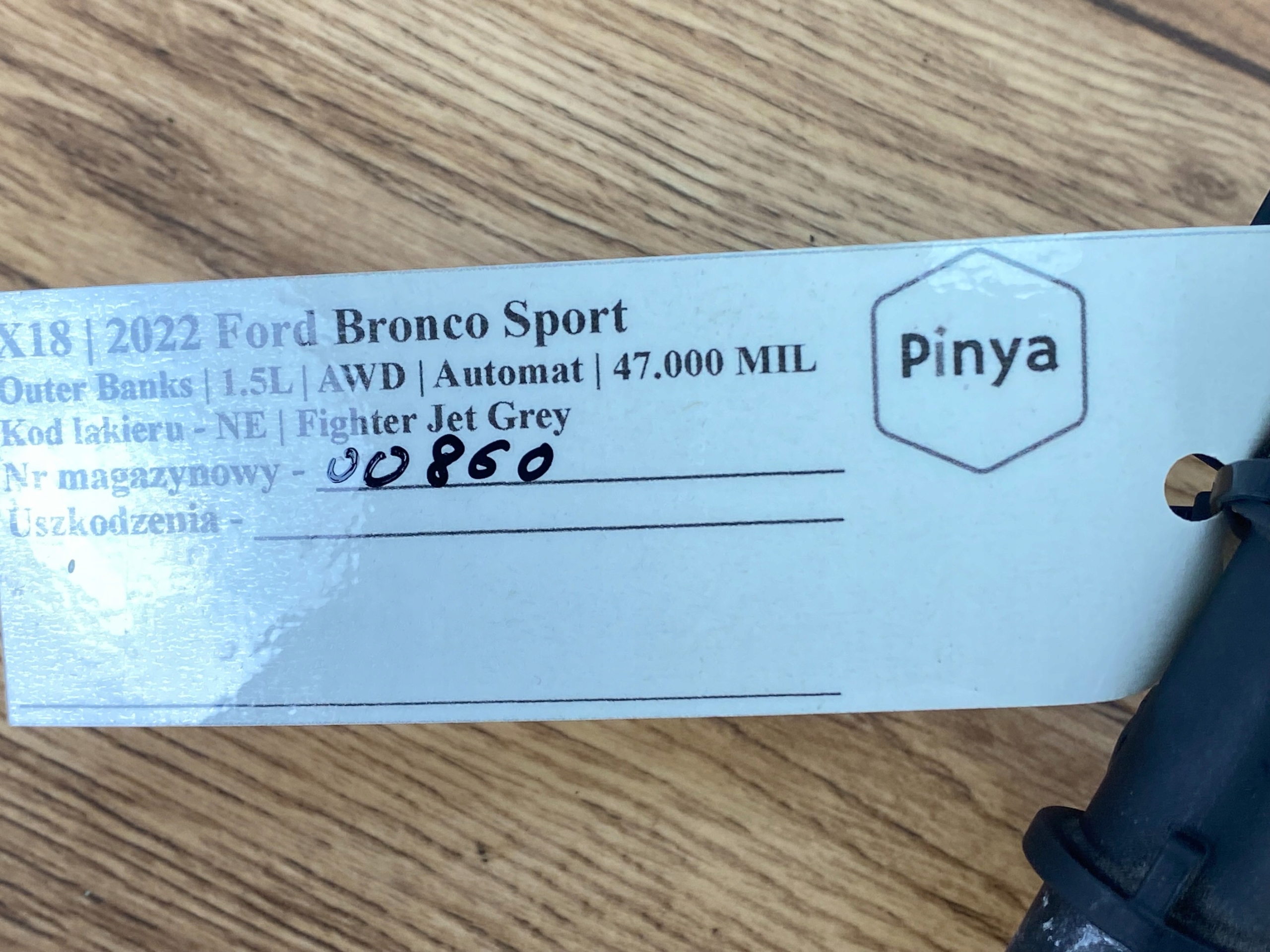prijenos crijevo vode Ford Kuga MK3 1.5L 20+ Escape