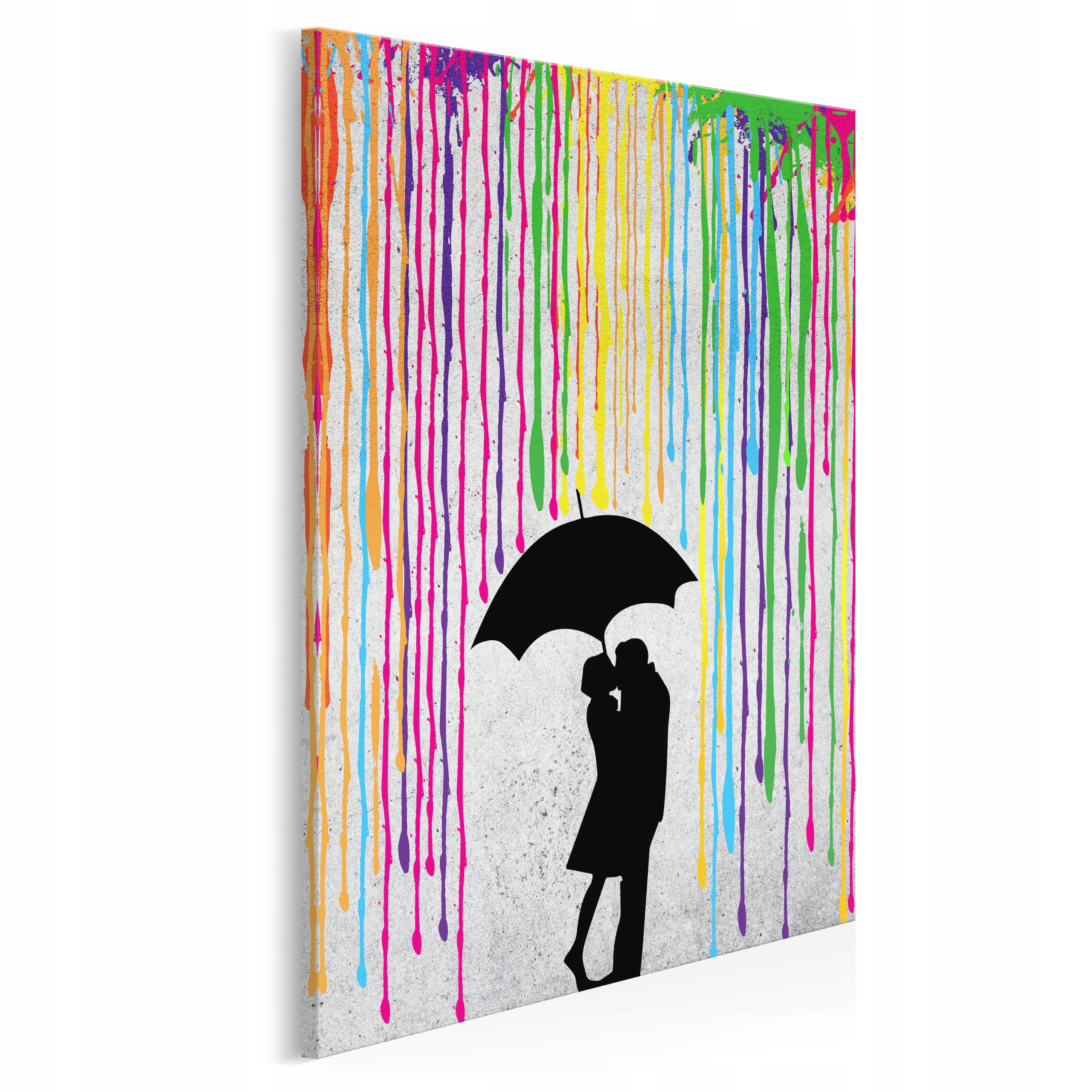 

46407 Obraz na płótnie Para Deszcz Kolor