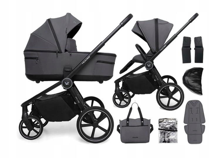 Muuvo Wózek 2W1 Five Przód-tył Wielofunkcyjny Z Gondolą Dziecięca 0-22 Kg