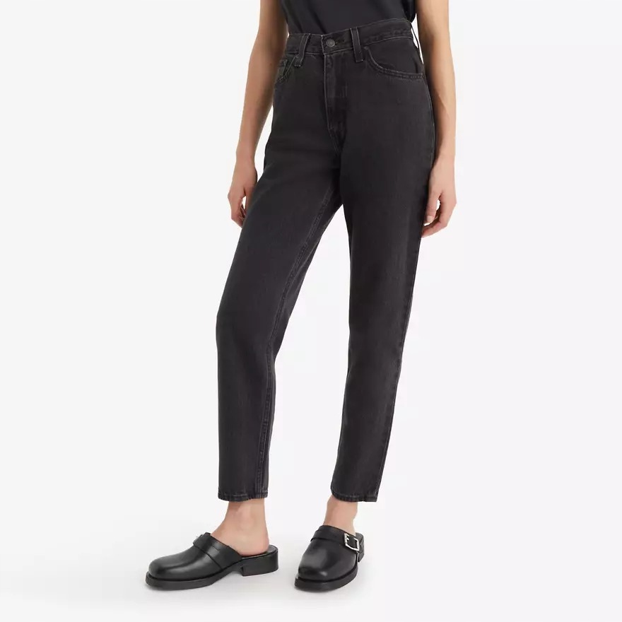 Levi's Černé Džíny Mom Jeans Vysoký Pas Dámské 32/28 7AA