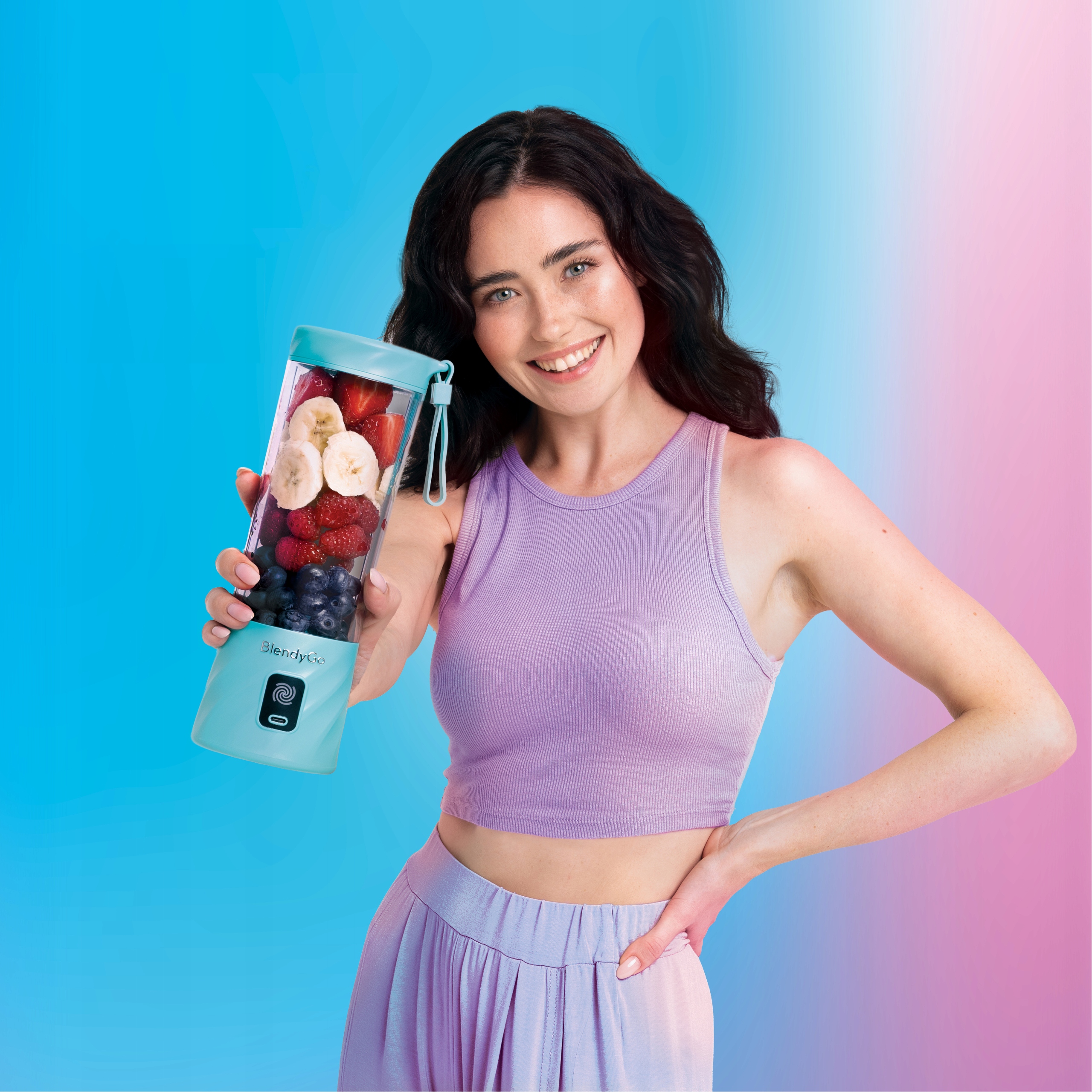 Oryginalny Blender BlendyGo 3 - Bezprzewodowy USB | Blender Nowej Generacji Kolor dominujący srebrny/szary
