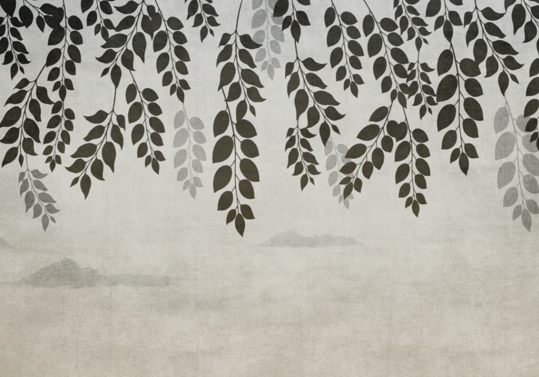 Fototapeta Tmavé symetrické listy do obývačky 400 x 280 cm, vlies 230 g