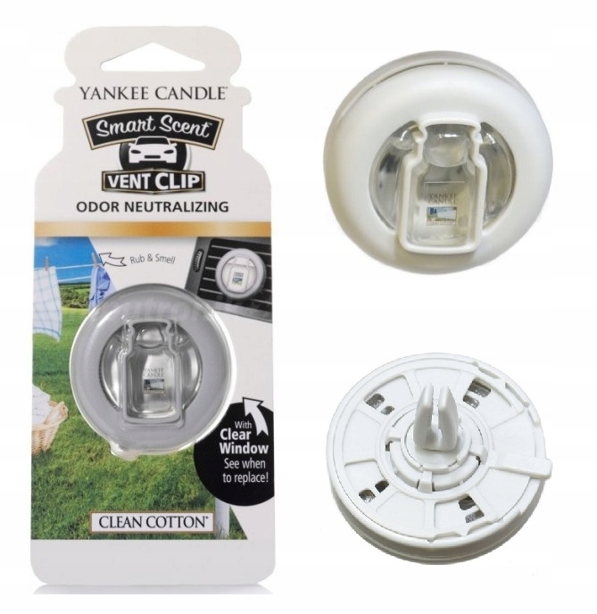 

Yankee Candle Vent Clip Do Samochodu Clean Cotton