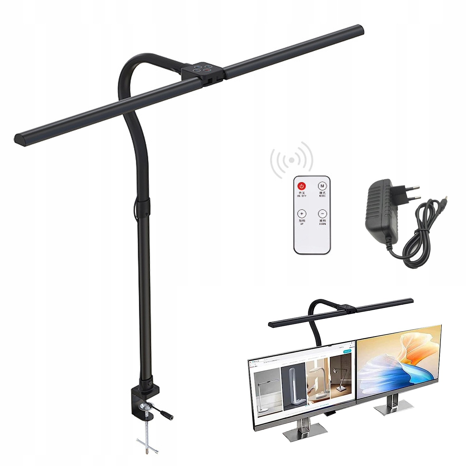 Led Stolní Lampa Dvojitá Hlava Ochrana Zraku Hliníková 5JASŮ 24W