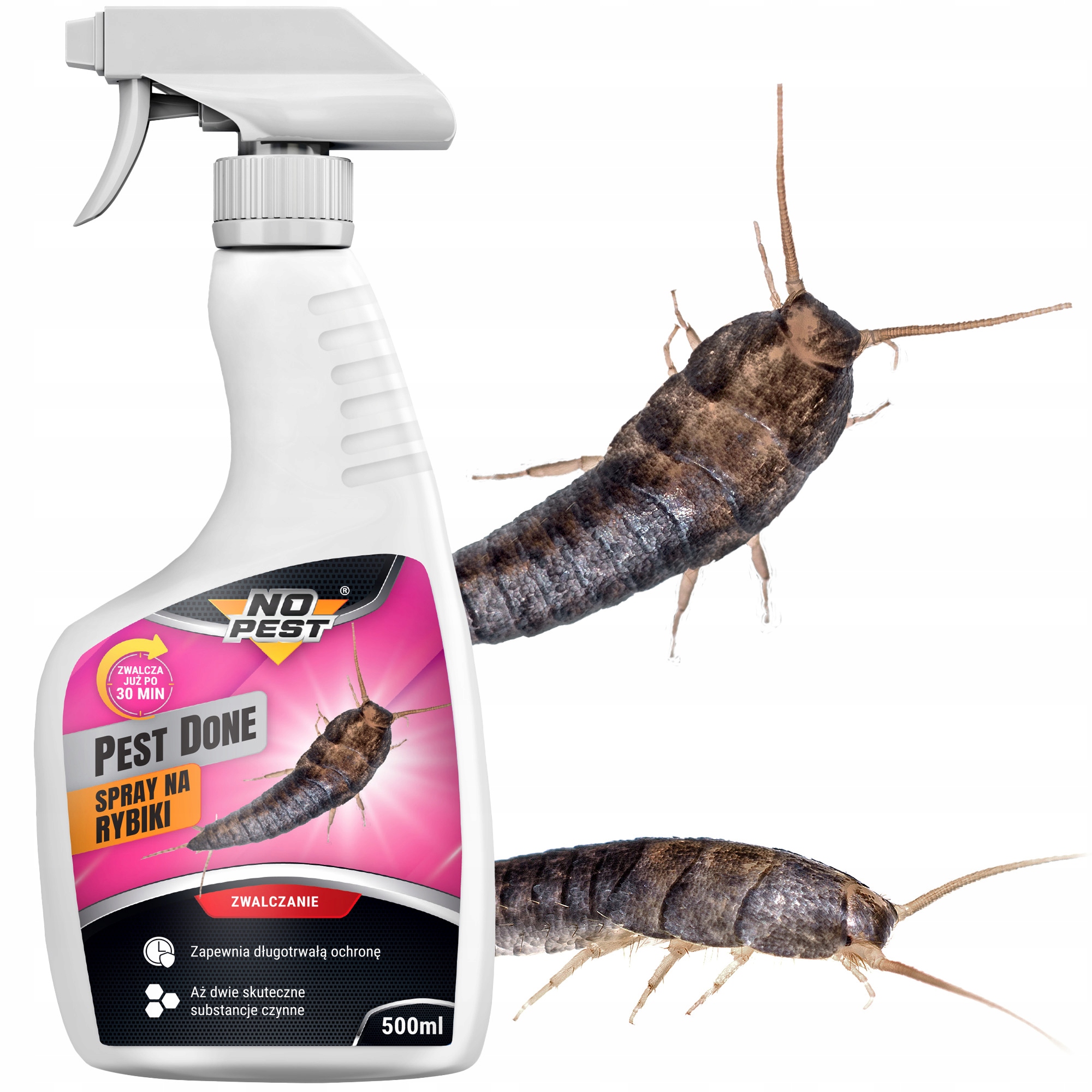 Środek Preparat Spray Płyn Na Rybiki Cukrowe Srebrzyki Mrzyki 500ML No Pest
