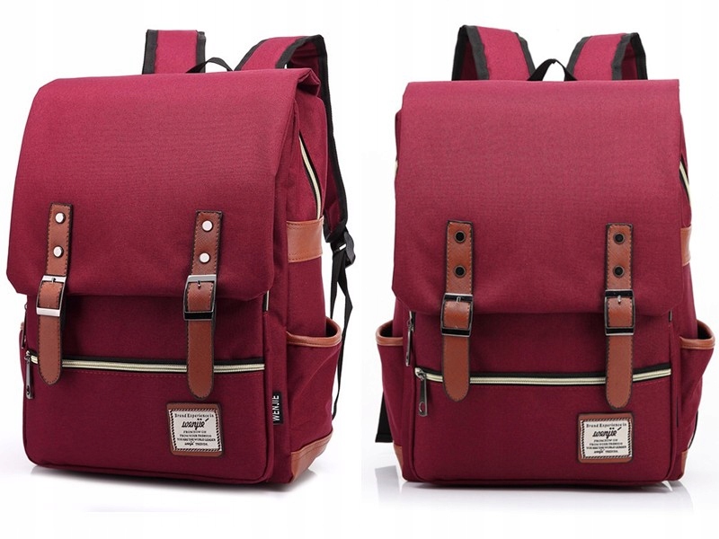 

Wro modny Plecak Oxford laptopa 15 czerwon vintage
