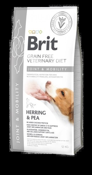 Brit Grain Free Veterinary Diet Dog Joint &amp; Mobility Sleď s hráškem