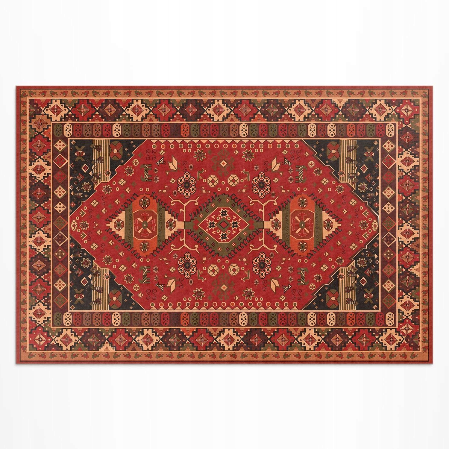 Vonkajší koberec Vinylový štýl Starožitné vintage rastlinné motívy 100 x 150 cm