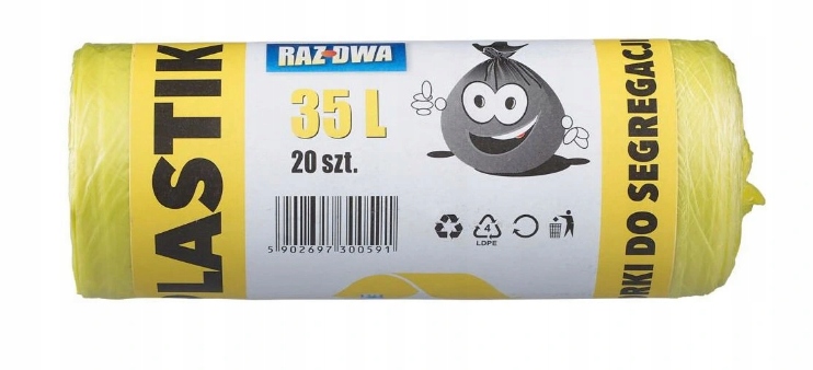 

Worki Do Segregacji Odpadów 35L Żółte Plastik 20SZ