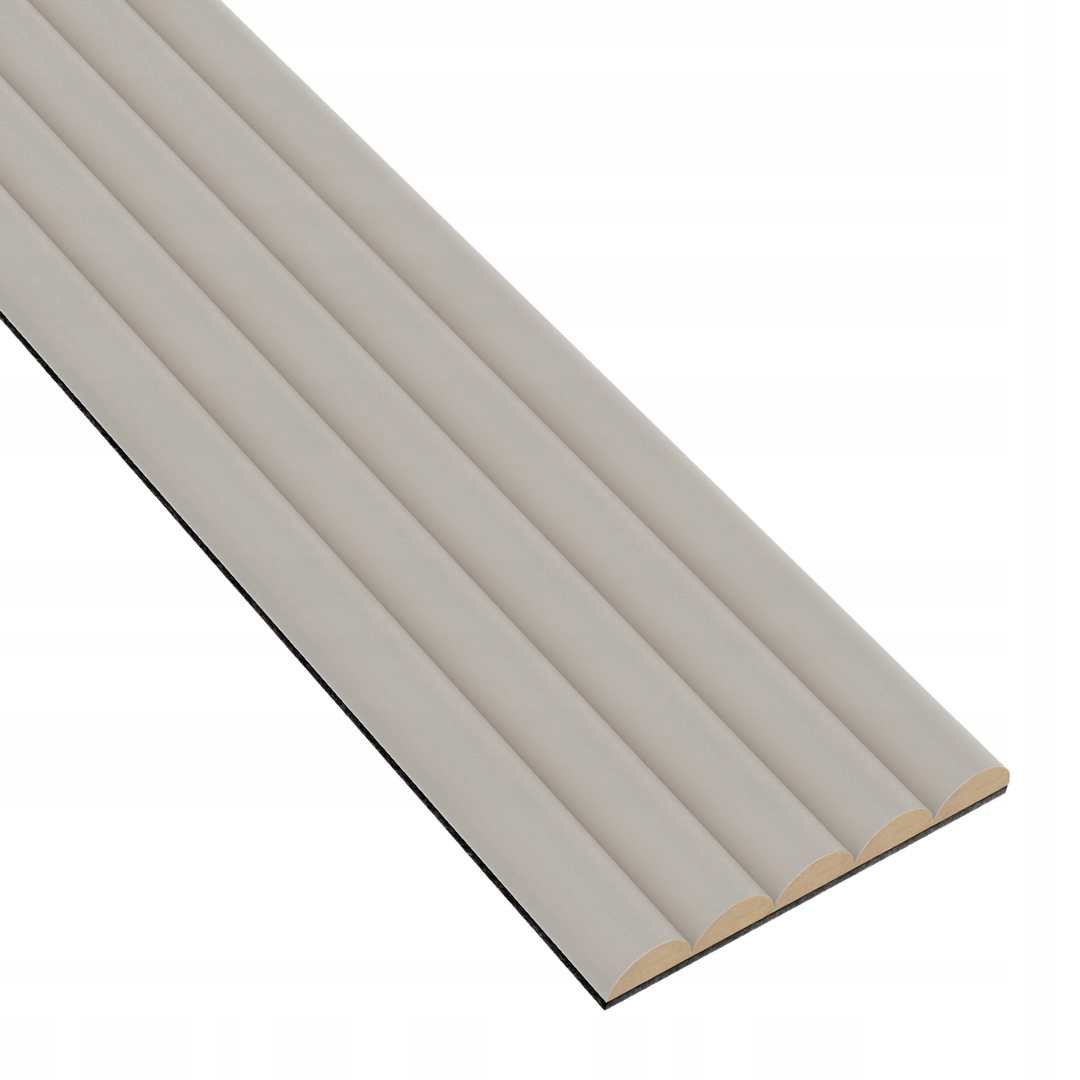 Mdf ryhovaný panel s polovičními válečky na plsti Kašmír