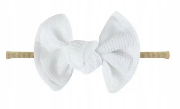 

Biała Opaska na głowę dla niemowląt Chrzest Roczek