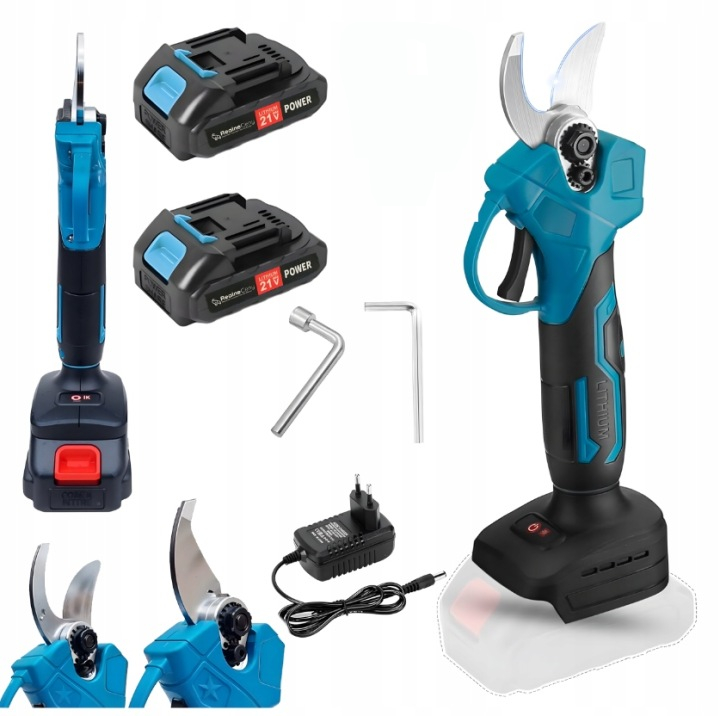 Zahradní nůžky na keře a větve Ruční nůžky Silné 2x Akumulátor čepel