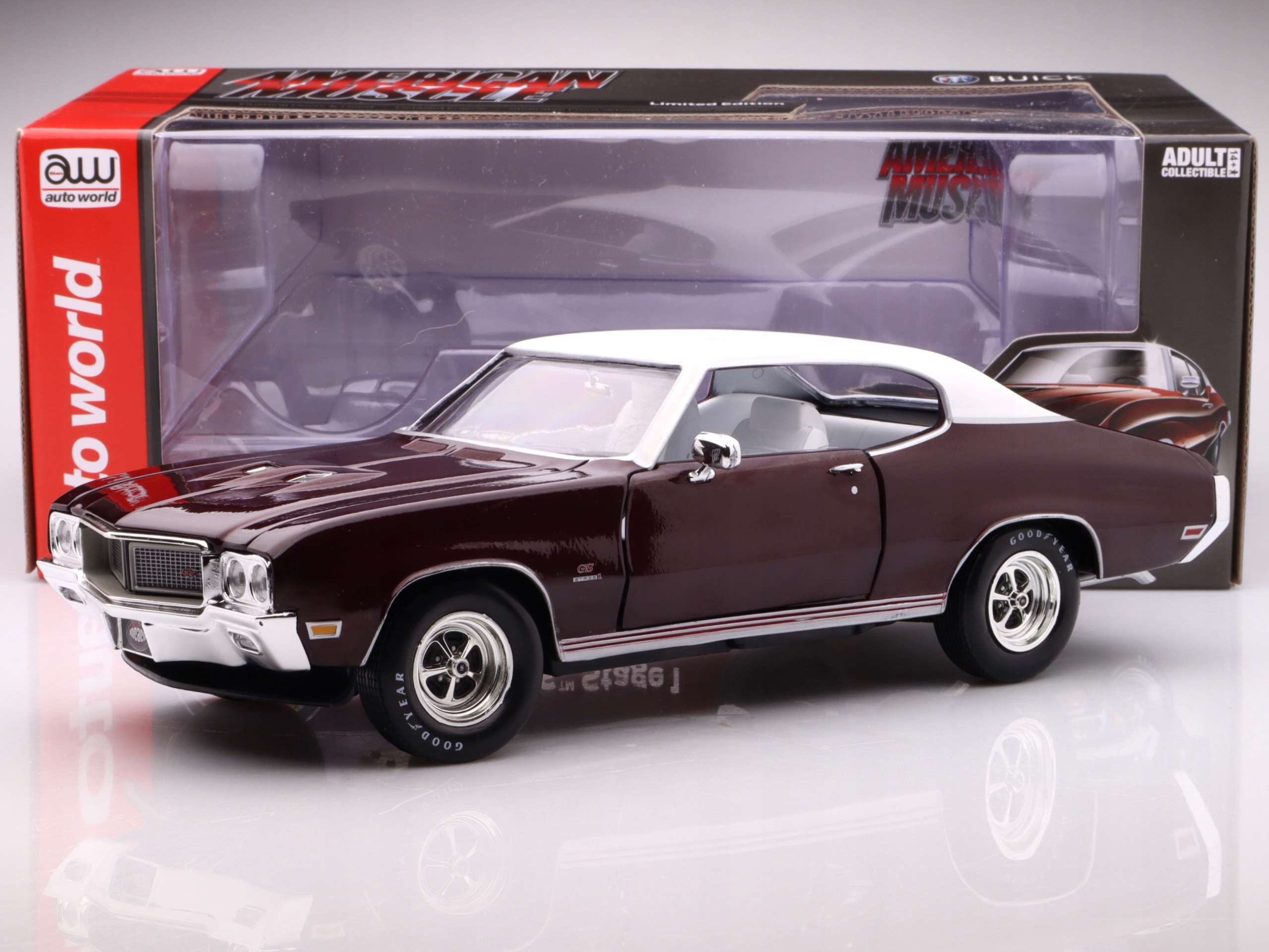 Buick Gs Stage 1 Hardtop 1970, vínová Ertl /Auto World 1:18