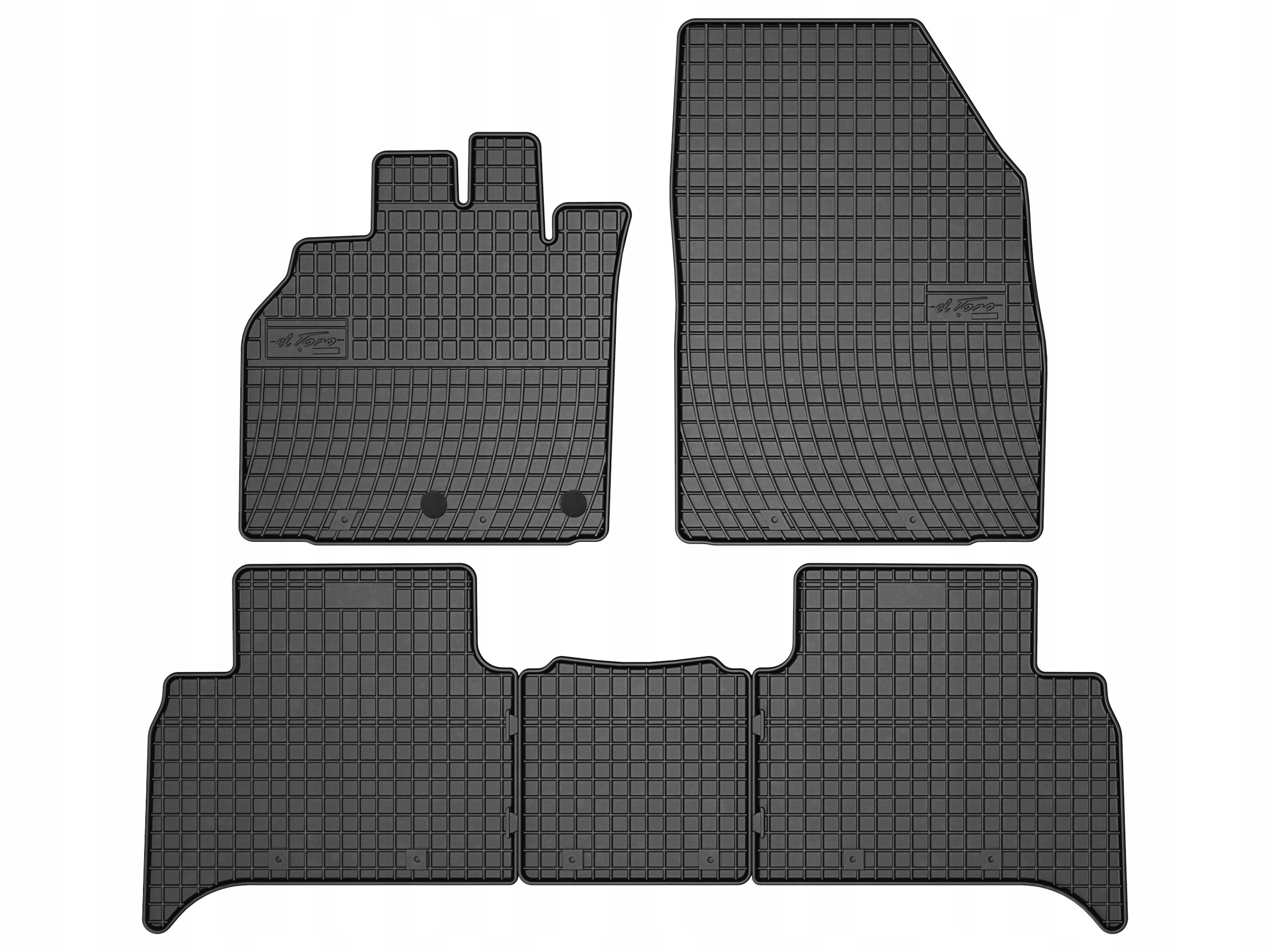 Gumové koberce pro Renault Grand Scenic II 2003-2009, sada 5 ks SolidPRO