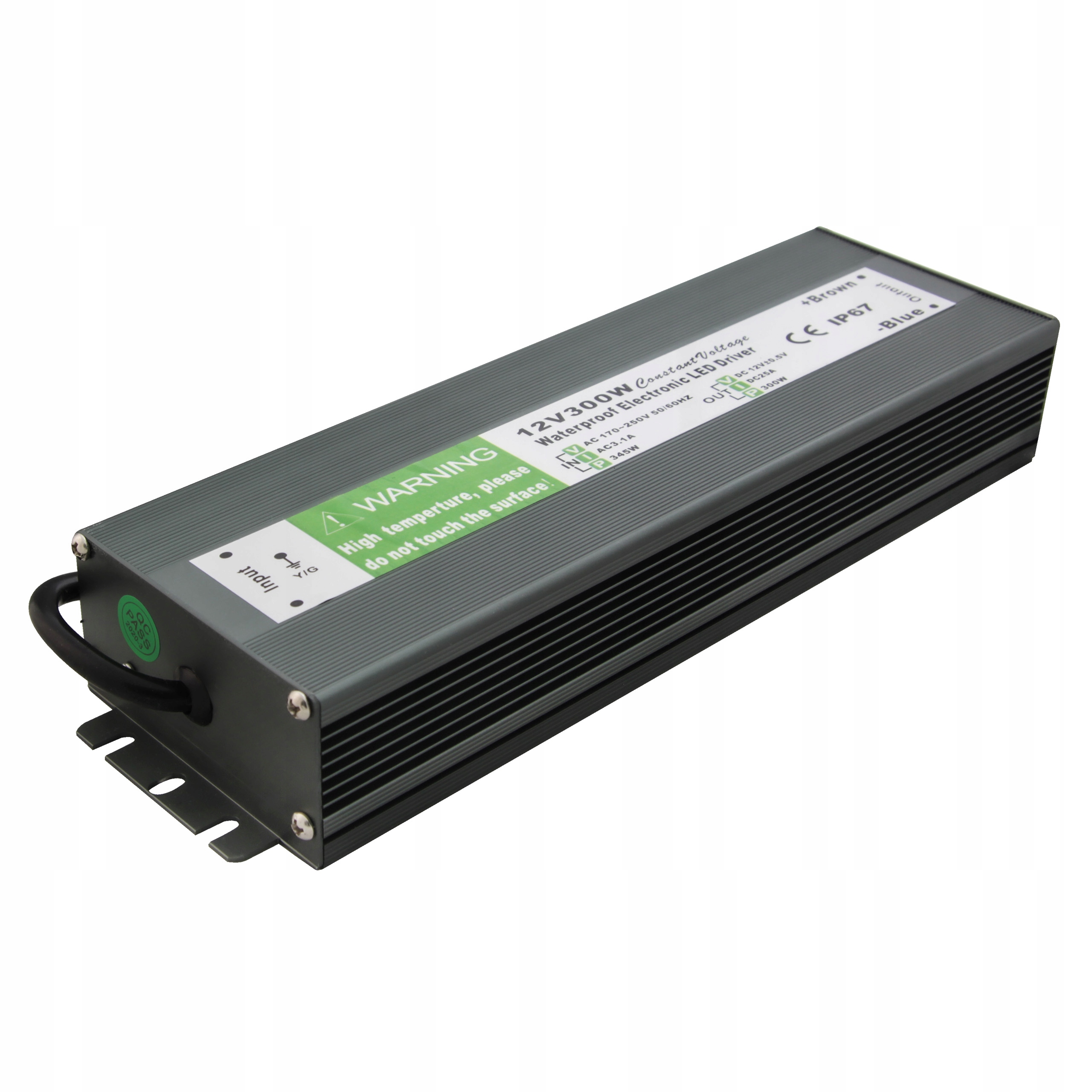 Led zdroj pro pásky 12V 25A 300W vodotěsný IP67