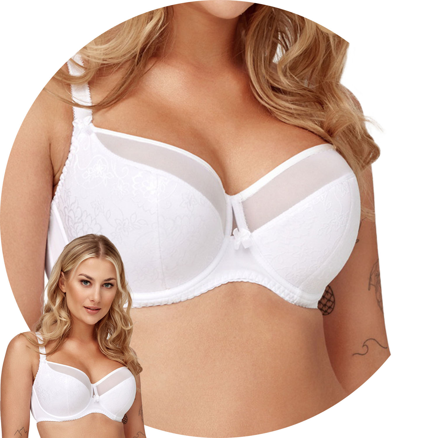 Azal Vanessa biały 85B Biustonosz półusztywniany Semi Soft