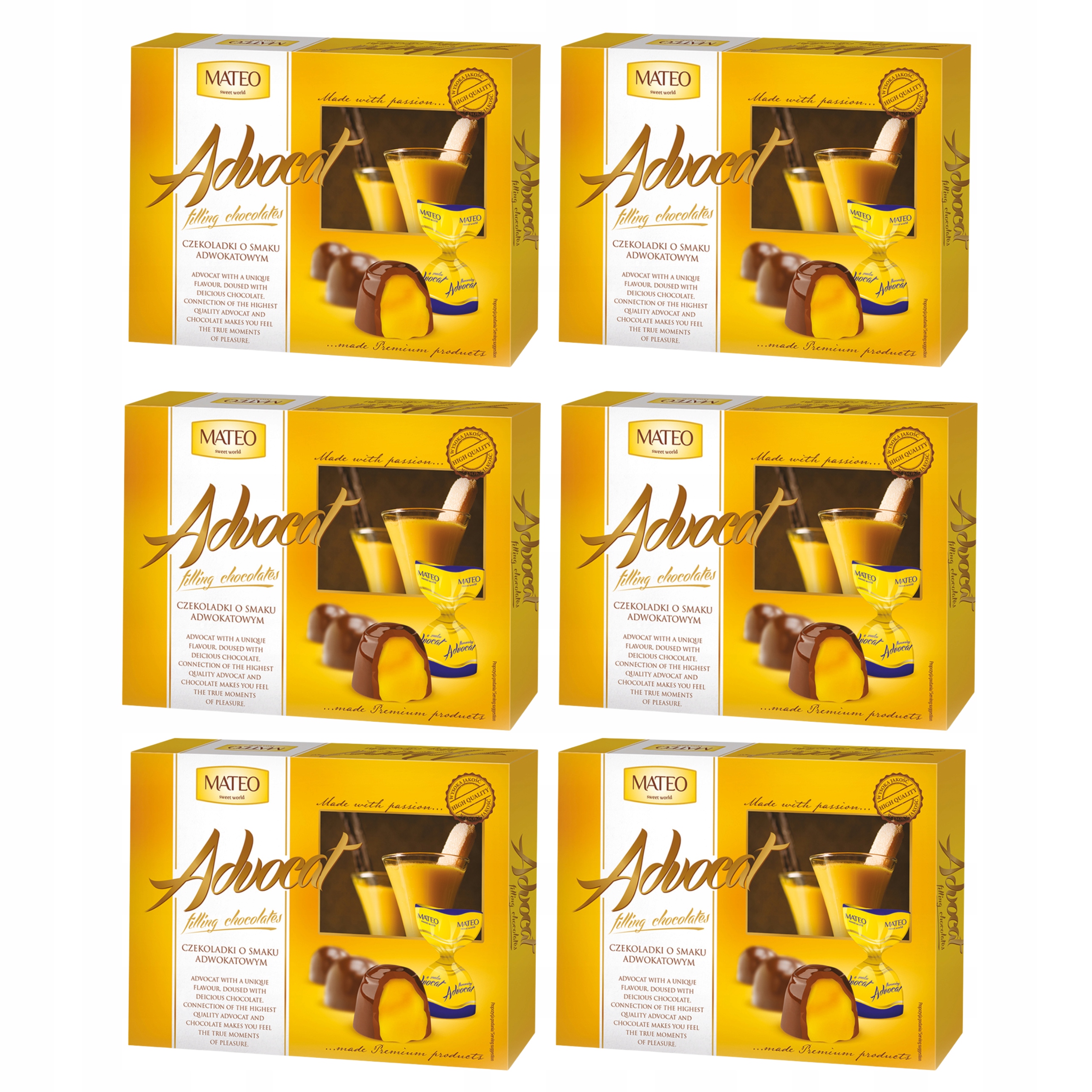 Advocatki 6 x 200 g Zestaw Mateo