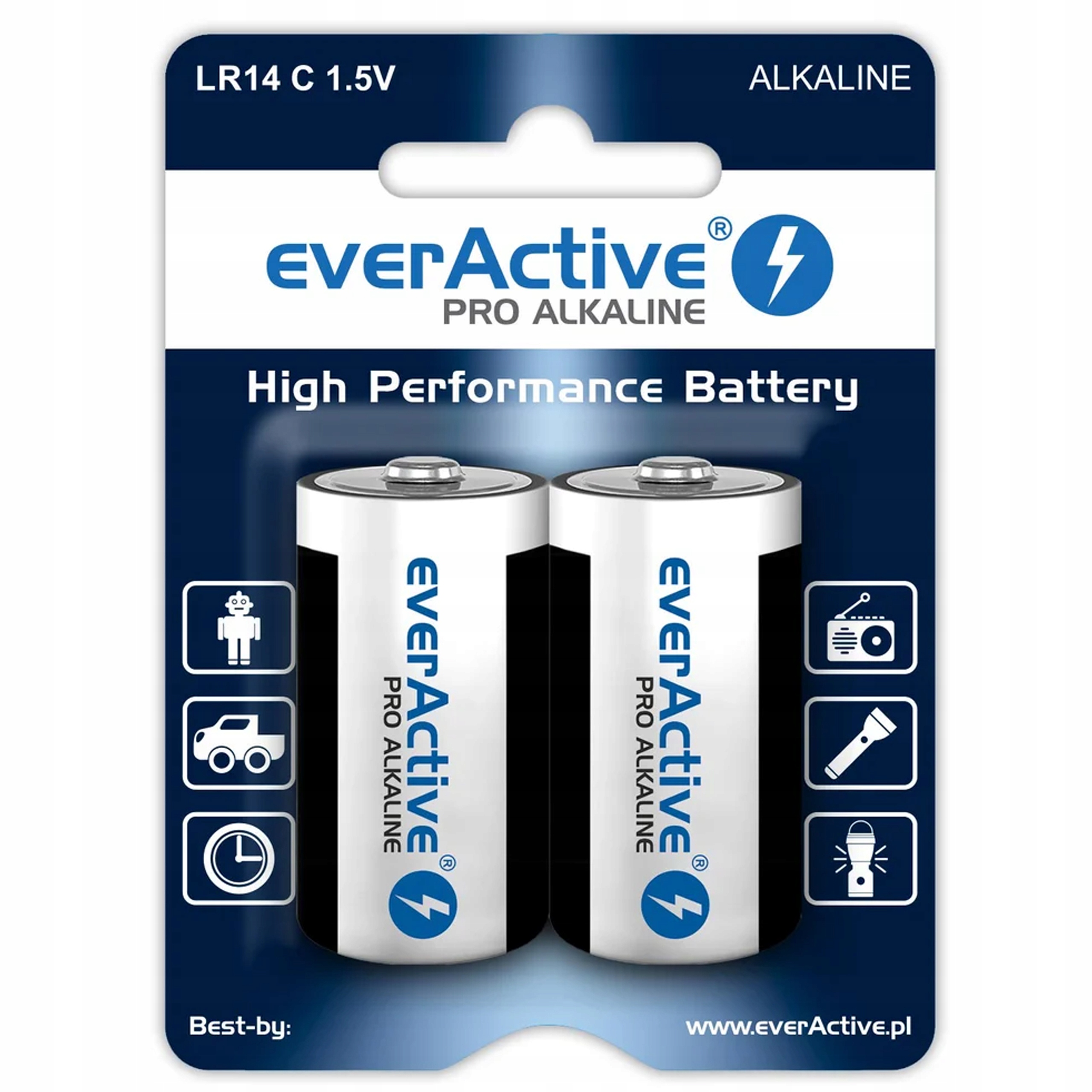 

Baterie Alkaiczne EverActive C LR14 Pro Alkaline