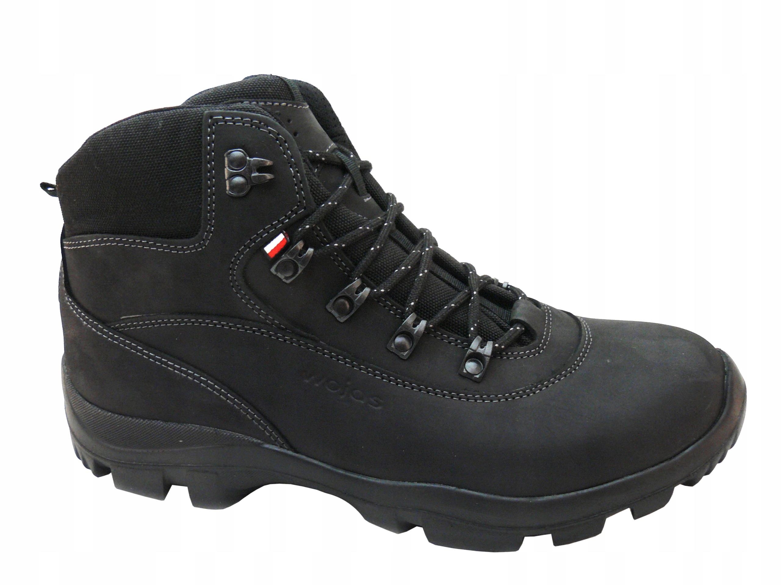 Wojas trekking wysoki czarny 9378-91 skórzany 45