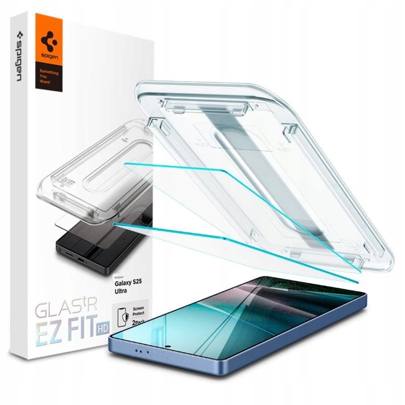 Spigen Glas.TR Ez Fit 2-pack tvrzené sklo 9H pro Samsung Galaxy S25 Ultra