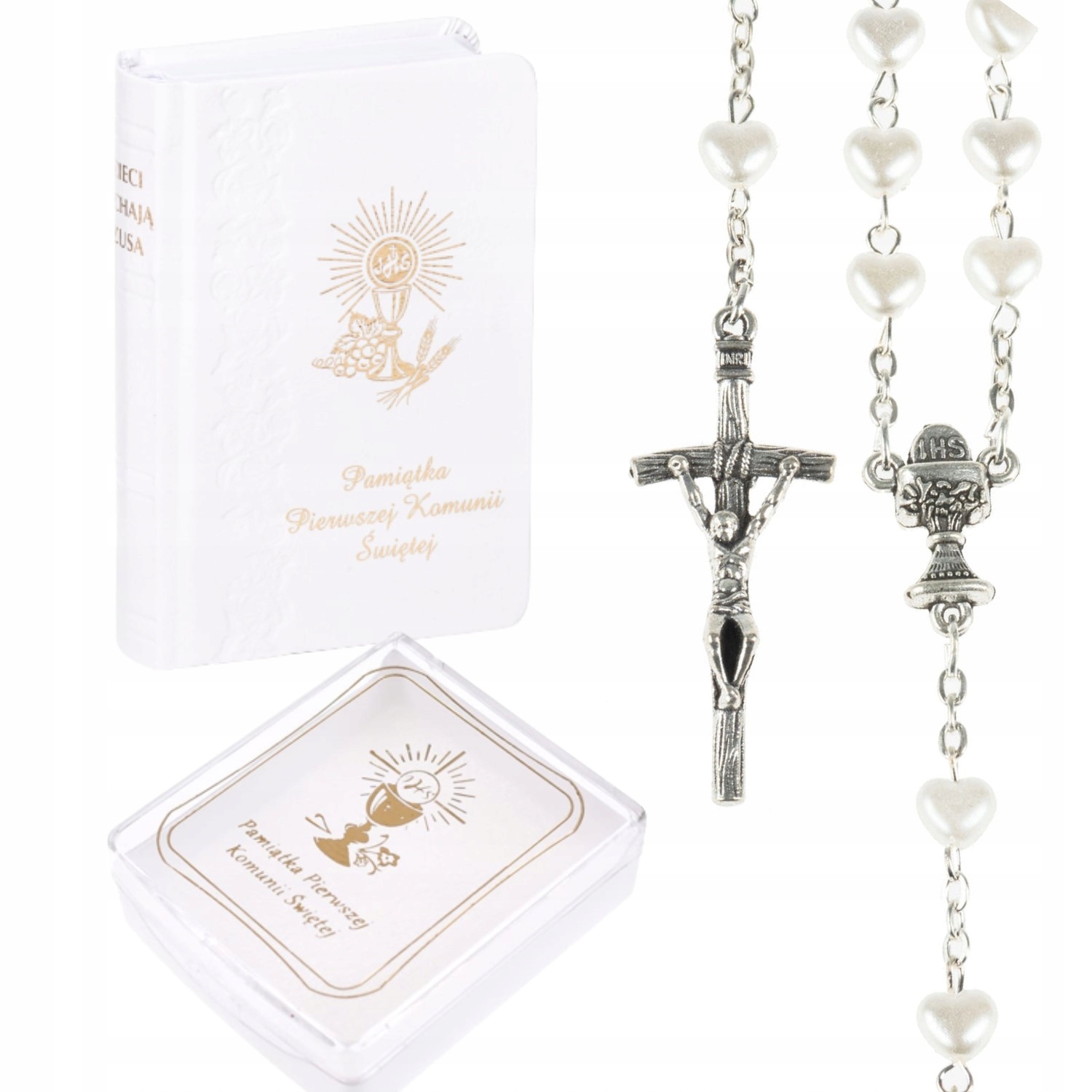 

Zestaw Komunijny Modlitewnik Różaniec Pudełko Etui