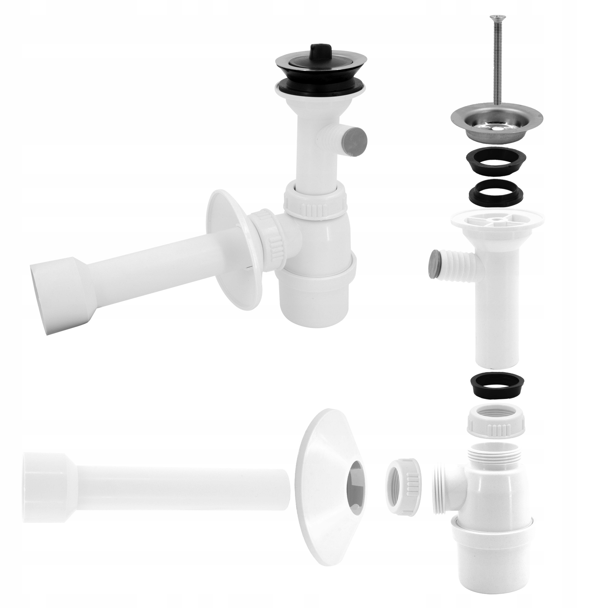 SYFON odpływ UMYWALKI z wyjściem na PRALKĘ Ø50/32 Kod producenta SE020406012