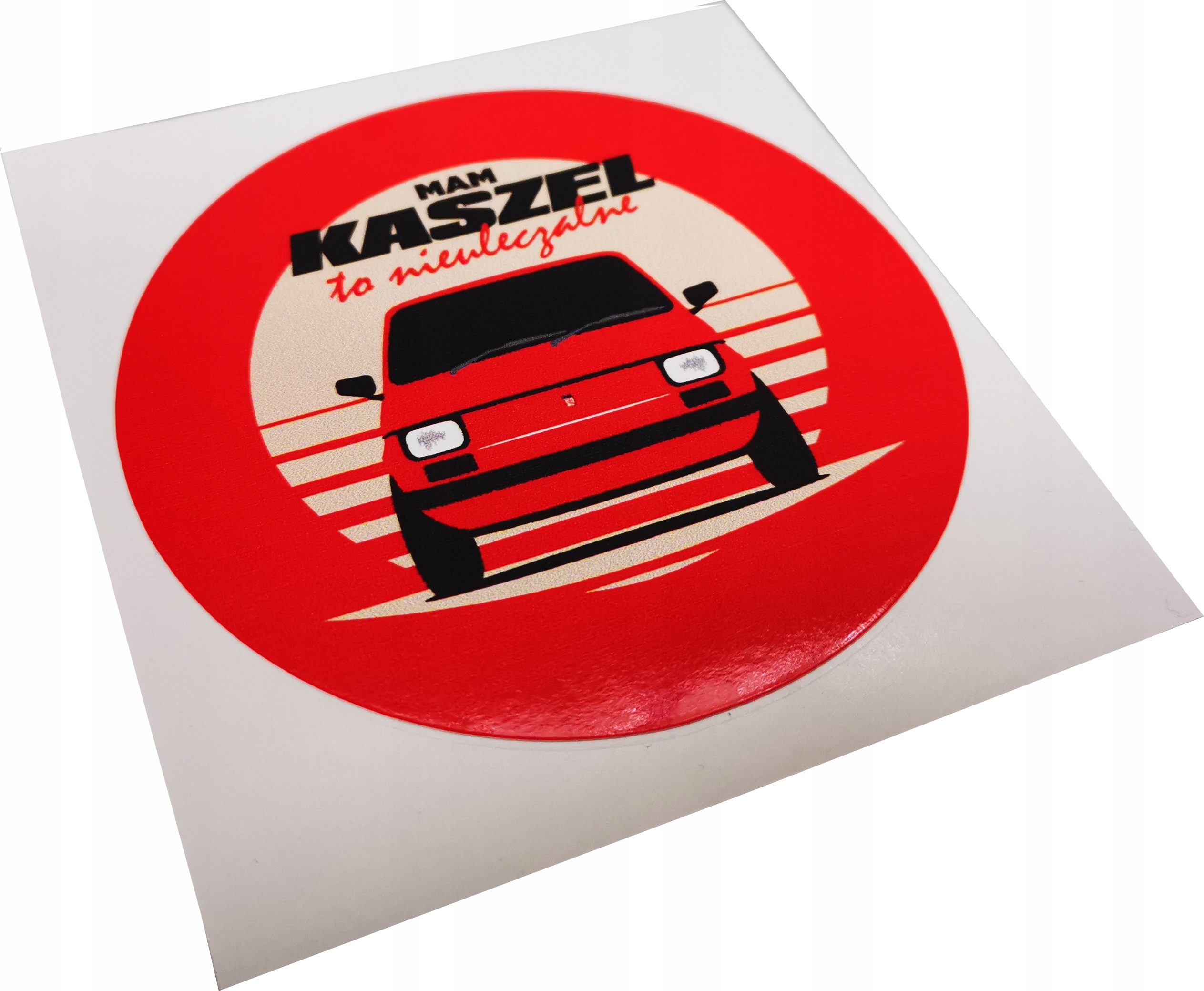 

Naklejka Mam Kaszel Fiat 126p czerwona