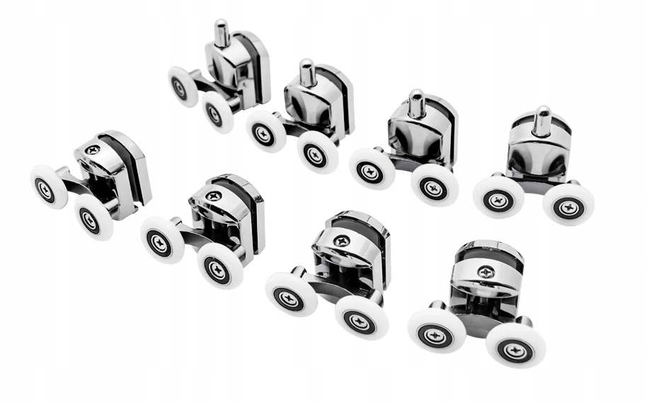8x ROLKI KÓŁKA DO KABINY PRYSZNICOWEJ CHROM 23mm Kod producenta 22900