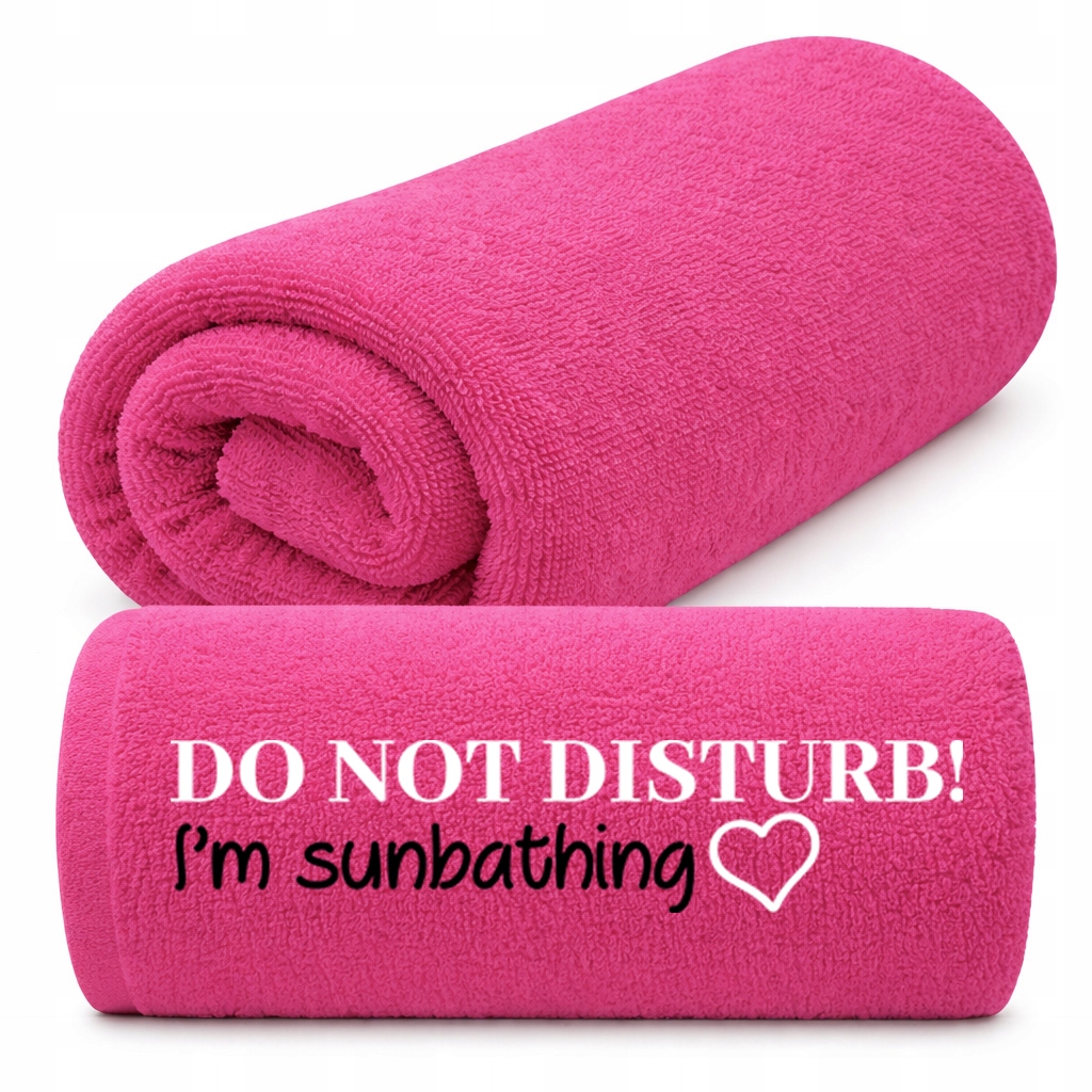 Osuška 50X100 Na Ležadlo Dovolenka Mäkká Výšivka Fuchsia Pre Not Disturb