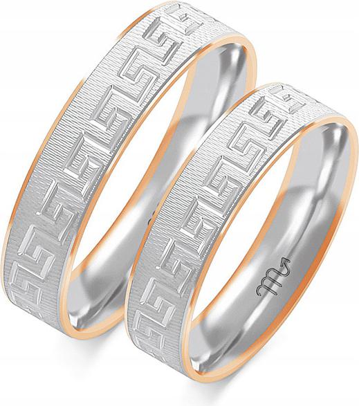 Zlatý snubní prsten 585, řecký vzor r 8 9 10 pod gravírování pro muže