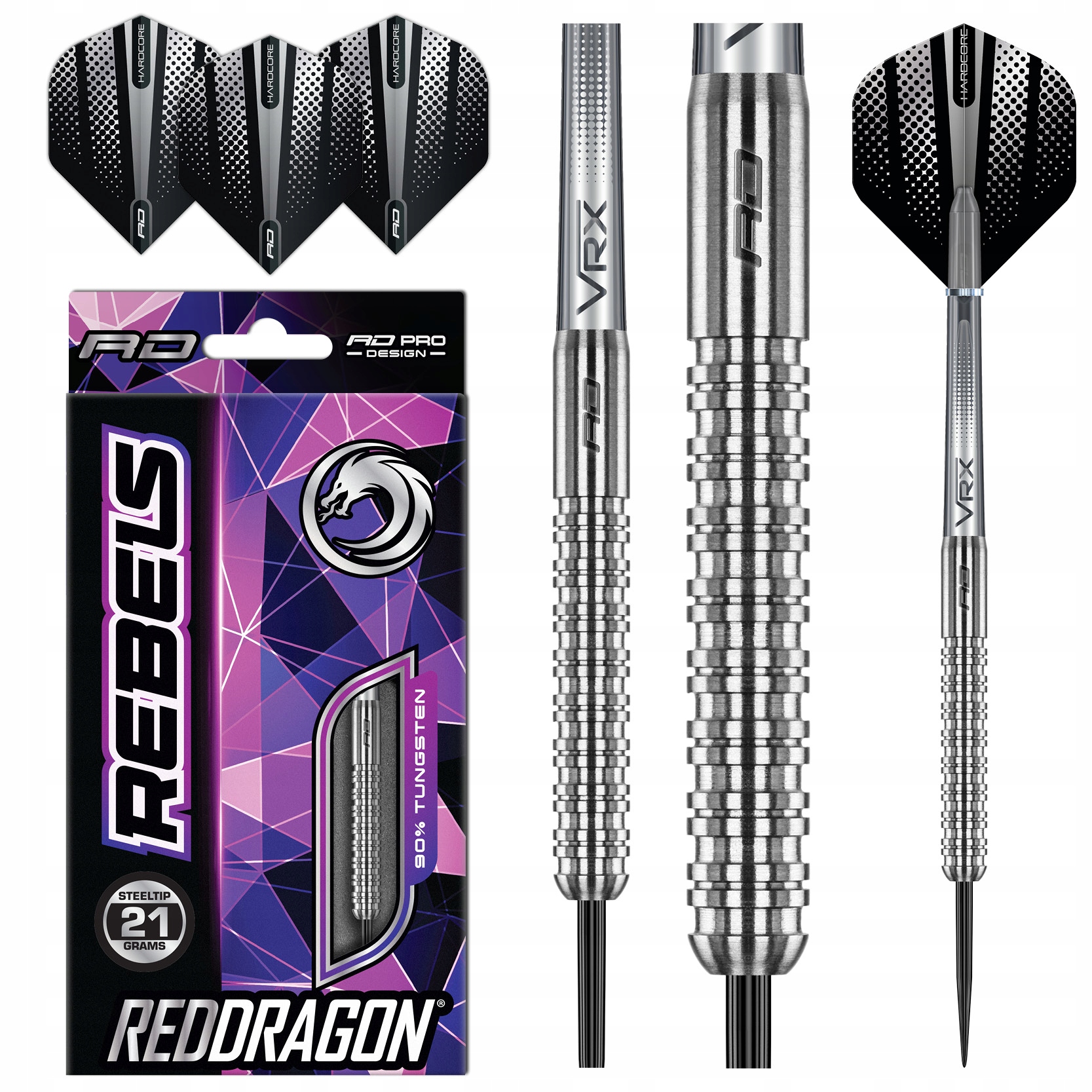 Rzutki Lotki do darta Red Dragon Rebel 90% Wolfram 21g