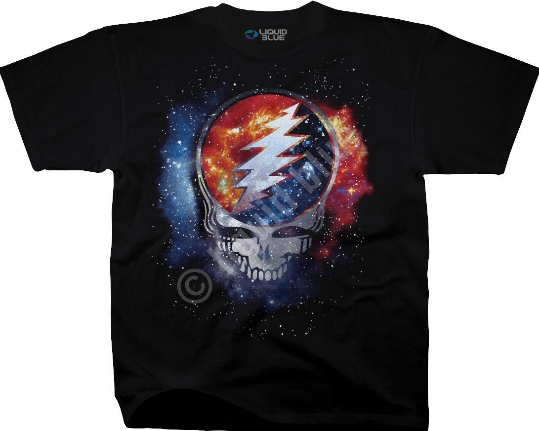 Grateful Dead Cosmic Stealie Tričko Liquid Blue Velikost L