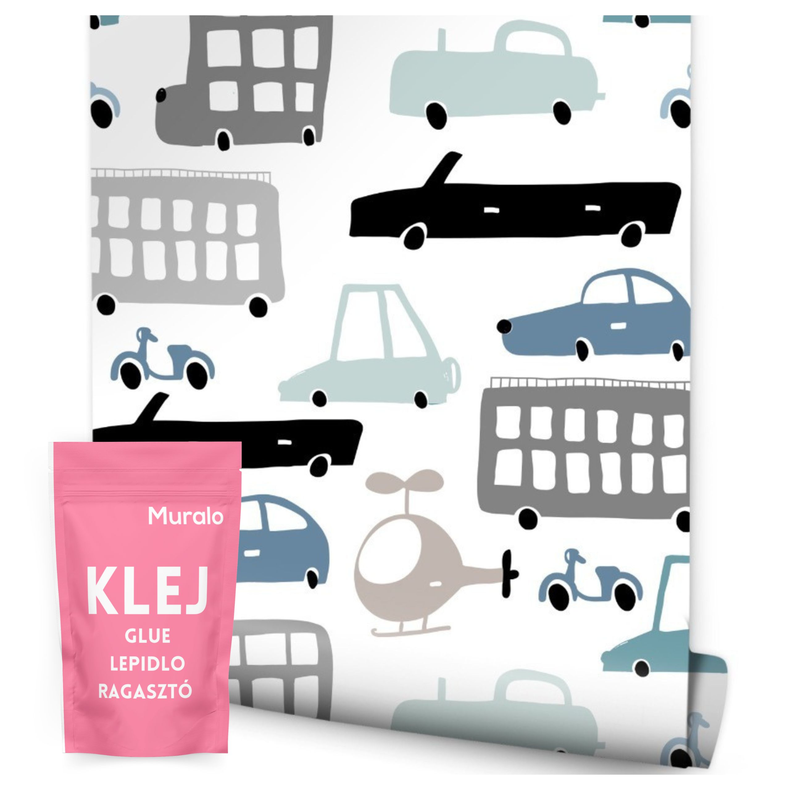 Tapeta Pro Děti Auta Vozidla Skandinávský Styl Pro Chlapce