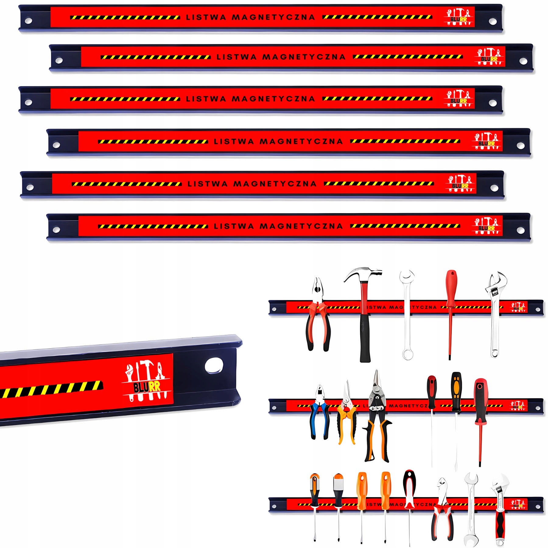 Magnetická Lišta Magnetické Lišty Na Nářadí 6 Kusů Délka 46 cm