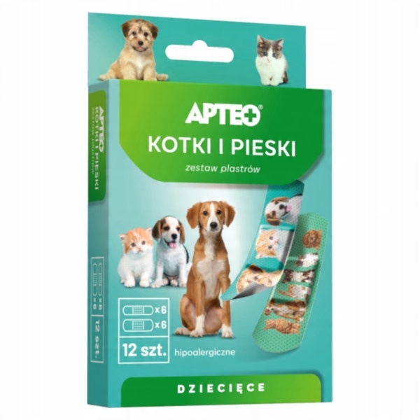 

Plastry dla dzieci Kotki i pieski Apteo 10szt.
