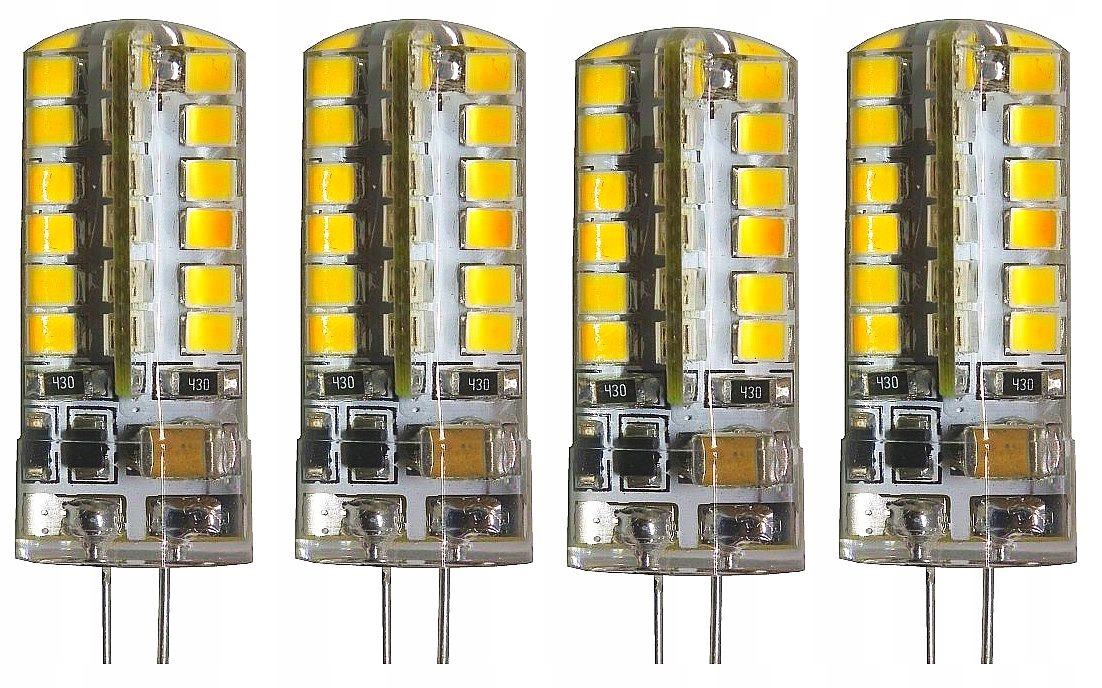ŻARÓWKA LED G4 5W 230V silikon 48led ZESTAW 4szt