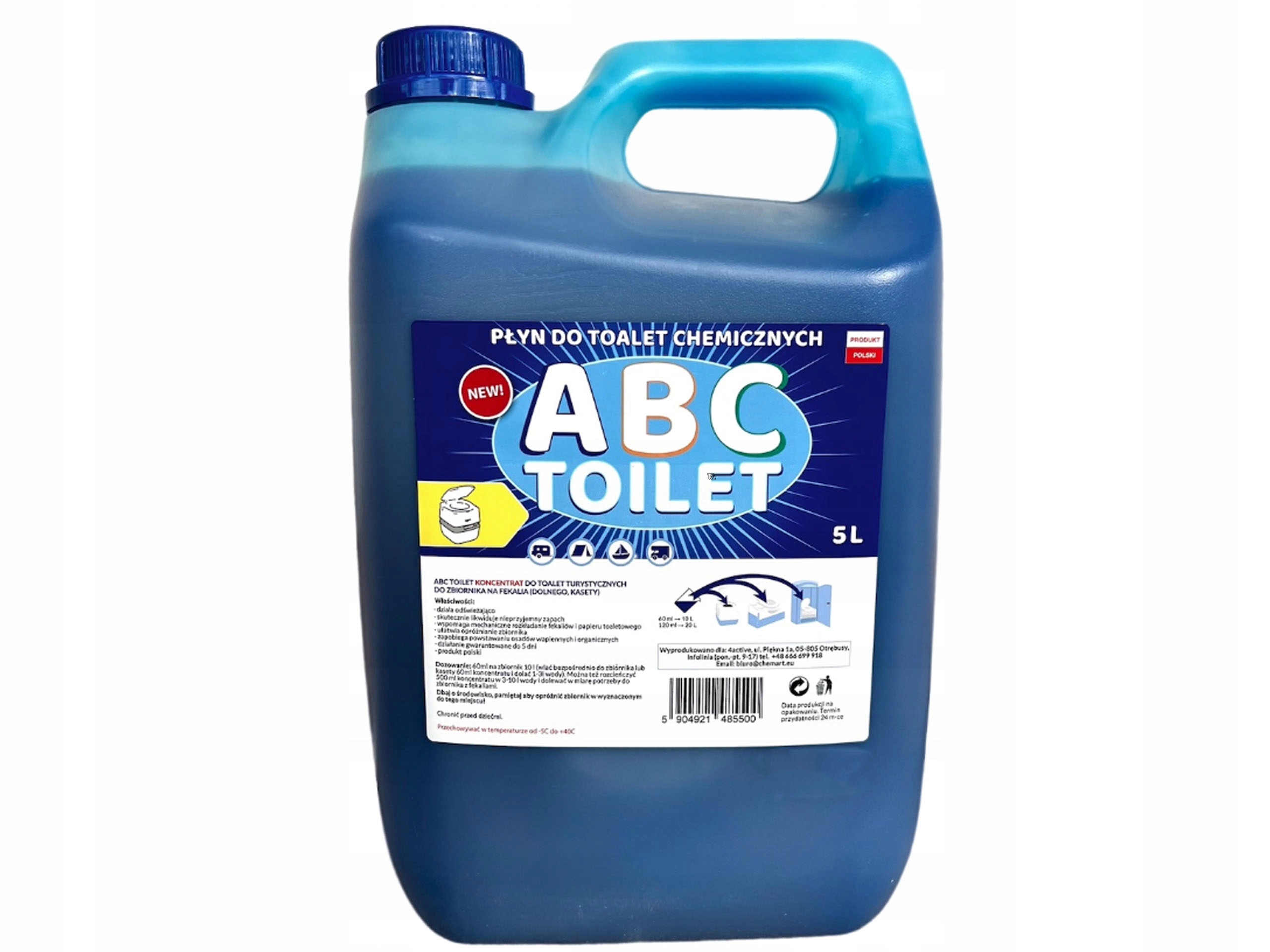 PŁYN KONCENTRAT DO TOALET TURYSTYCZNYCH ABC TOI-TOI 5L KAMPERA WC