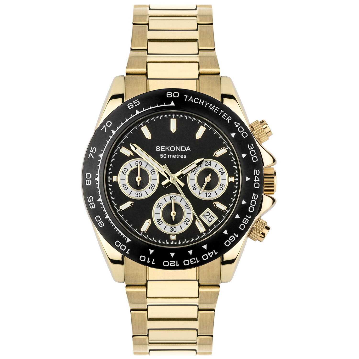 Pánské Hodinky Sekonda 30203 zlatý náramek
