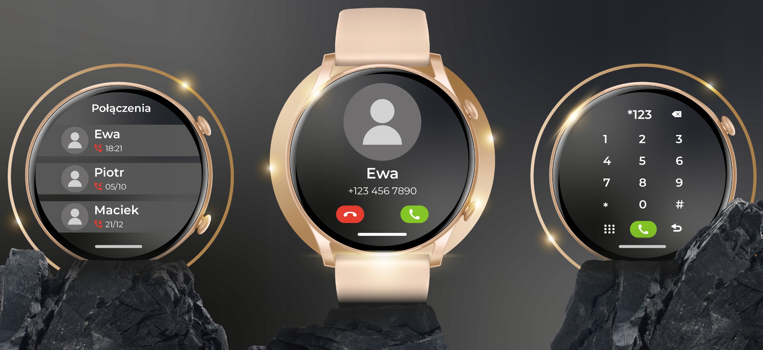 SMARTWATCH ZEGAREK DAMSKI POLSKIE MENU ROZMOWY SPORT SMART WATCH 4 PASKI Model inny